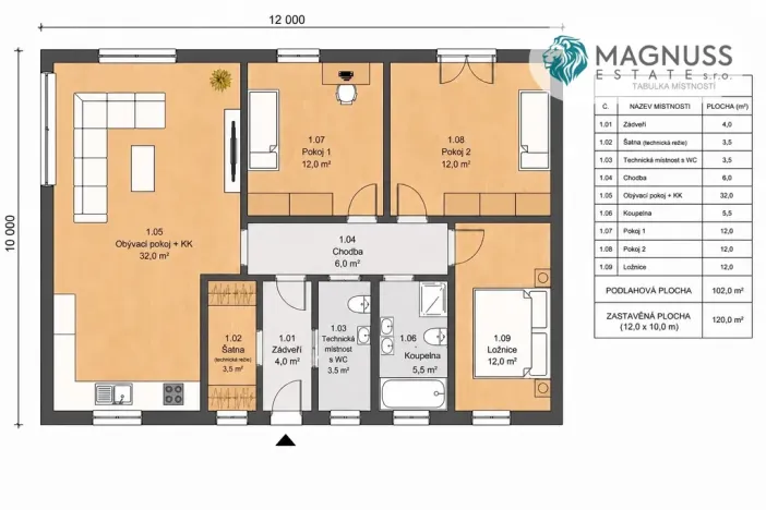 Prodej rodinného domu, Dub nad Moravou, 102 m2