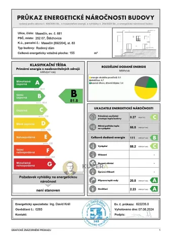 Prodej rodinného domu, Štěchovice, 160 m2