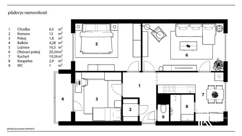 Prodej bytu 3+1, Znojmo, Dukelských bojovníků, 72 m2