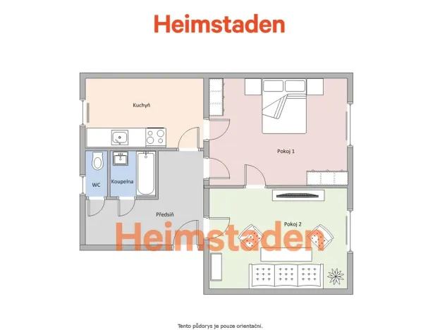 Pronájem bytu 2+1, Havířov - Město, Gustava Klimenta, 49 m2