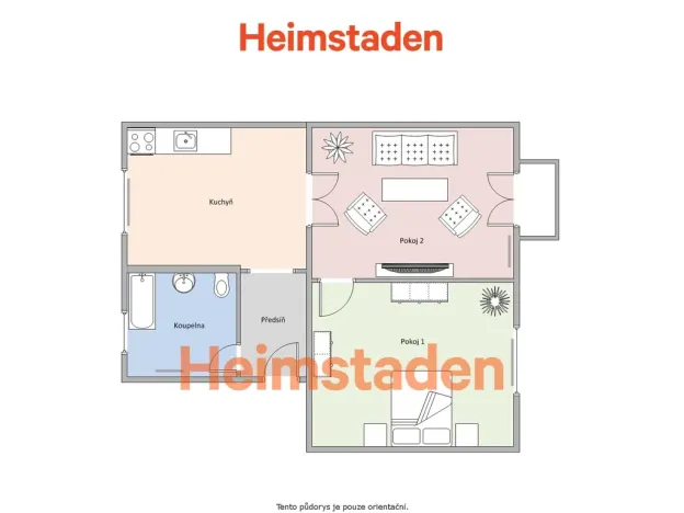 Pronájem bytu 2+1, Ostrava - Poruba, Skautská, 49 m2