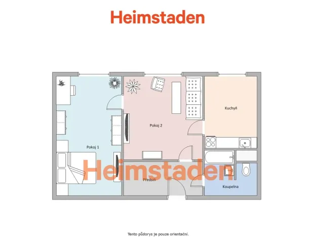 Pronájem bytu 2+1, Český Těšín, Okružní, 43 m2