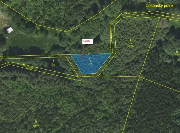 Dražba lesa, Čestín, 518 m2