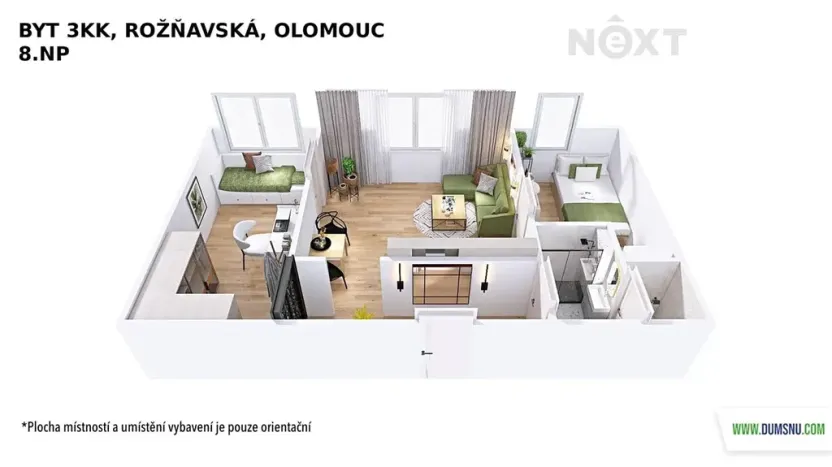 Prodej bytu 3+kk, Olomouc, Rožňavská, 43 m2