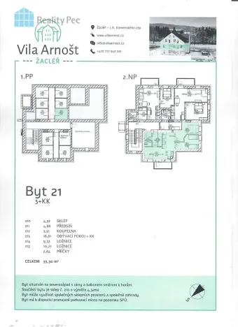 Prodej bytu 3+kk, Žacléř, J. A. Komenského, 50 m2