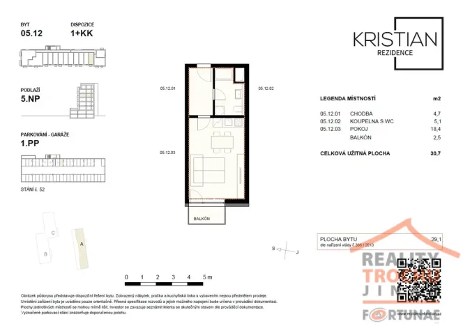 Pronájem bytu 1+kk, Hradec Králové, Pod Zámečkem, 28 m2