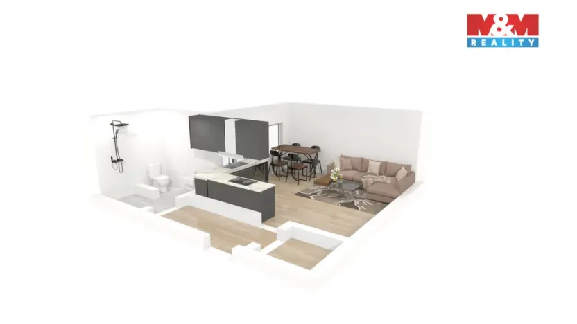 Pronájem bytu 1+kk, Plzeň - Jižní Předměstí, Němejcova, 33 m2