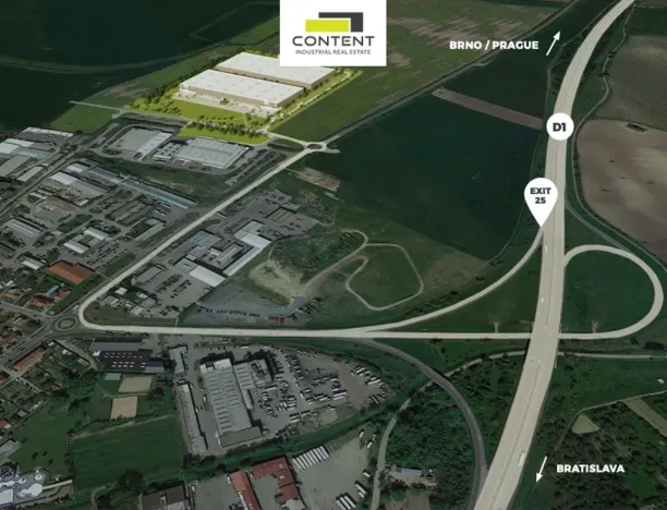 Pronájem výrobních prostor, Hustopeče, Brněnská, 8000 m2