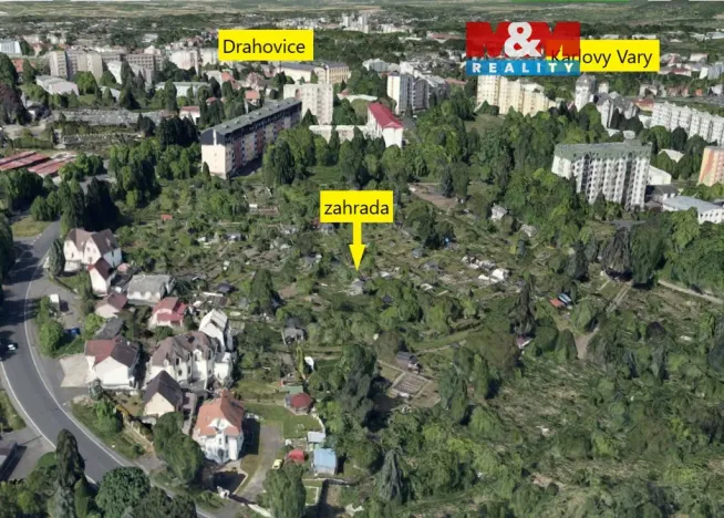 Prodej zahrady, Karlovy Vary - Drahovice, 434 m2