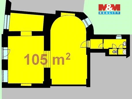 Pronájem obchodního prostoru, Brno - Brno-město, Josefská, 105 m2