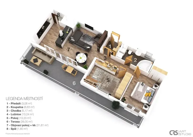 Prodej bytu 3+kk, Brno, U Leskavy, 100 m2