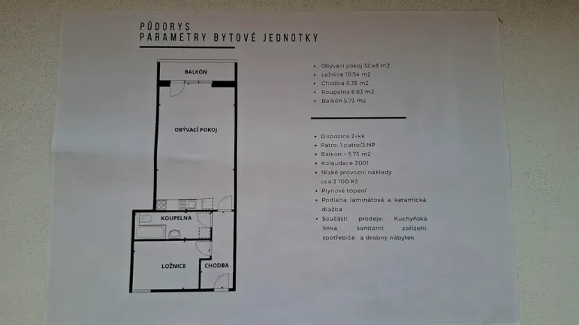 Pronájem bytu 2+kk, Jesenice, Za Rybníkem, 56 m2