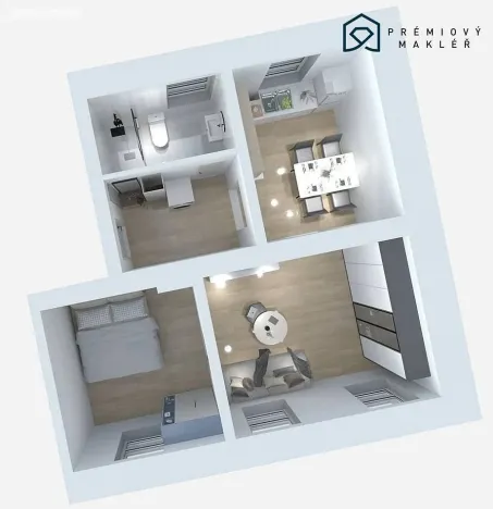 Pronájem bytu 2+1, Litvínov - Chudeřín, Chudeřínská, 43 m2