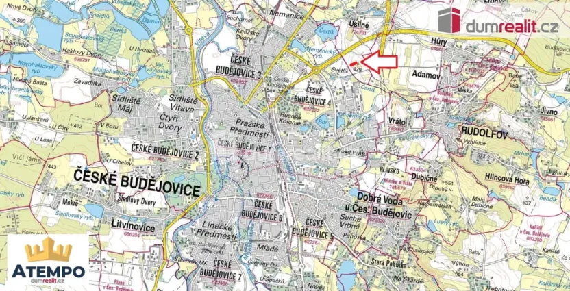 Prodej komerčního pozemku, Úsilné, 1632 m2