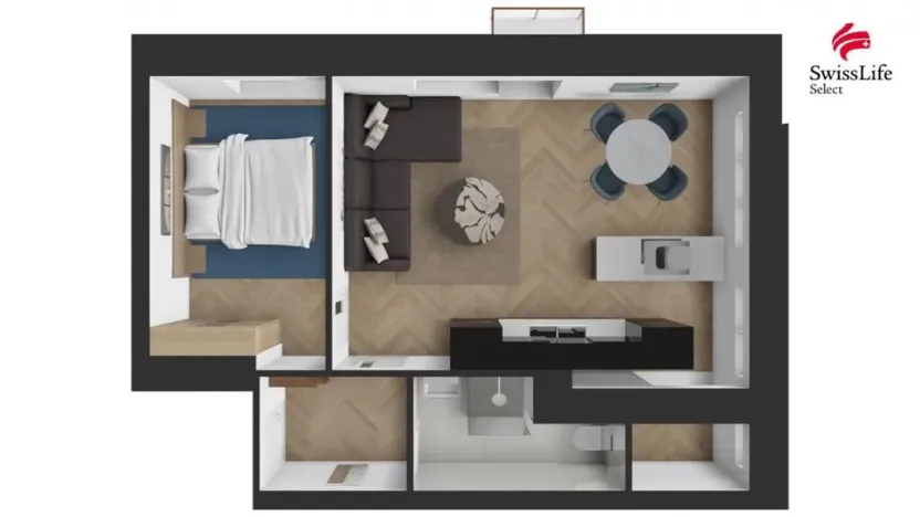 Prodej bytu 2+kk, Brno, Renneská třída, 44 m2