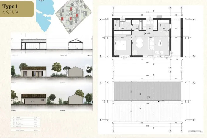 Prodej vily, Kavač, Černá Hora, 74 m2