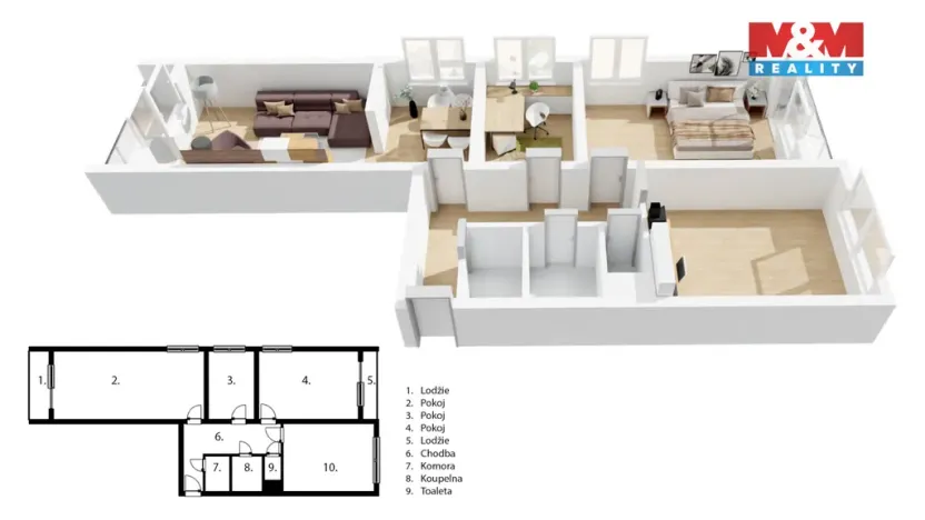 Prodej bytu 3+1, Hradec Králové - Nový Hradec Králové, třída Edvarda Beneše, 92 m2