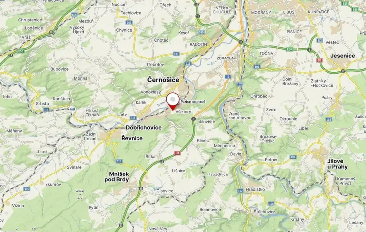 Prodej pozemku, Všenory, 600 m2