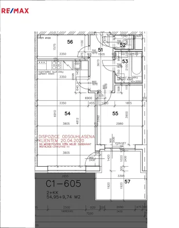 Pronájem bytu 2+kk, Olomouc - Povel, Janského, 55 m2