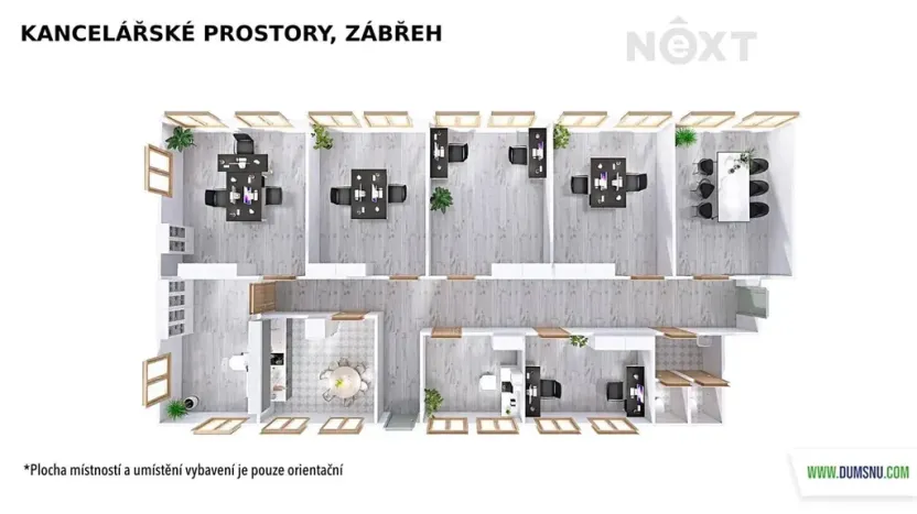 Pronájem kanceláře, Zábřeh, Na Řádkách, 17 m2