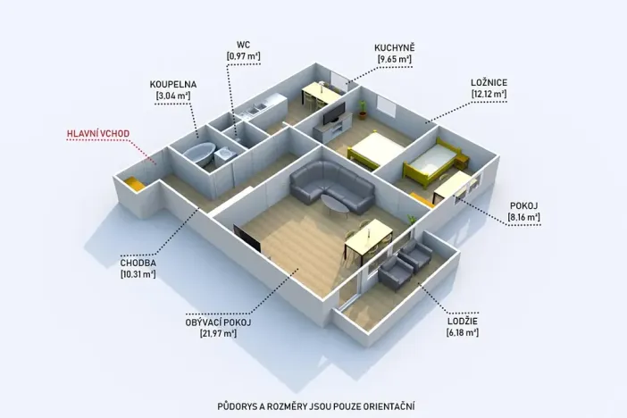 Prodej bytu 3+1, Plzeň, Sokolovská, 77 m2