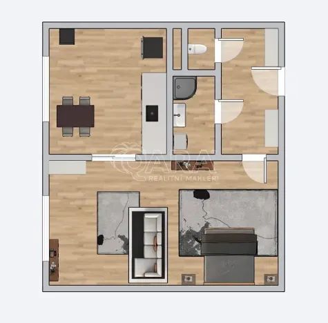 Prodej bytu 1+1, Milovice, Višňová, 42 m2