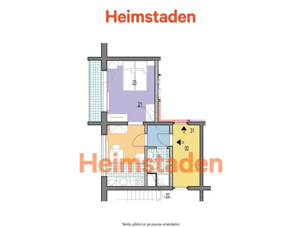 Pronájem bytu 1+kk, Karviná - Nové Město, Brožíkova, 28 m2