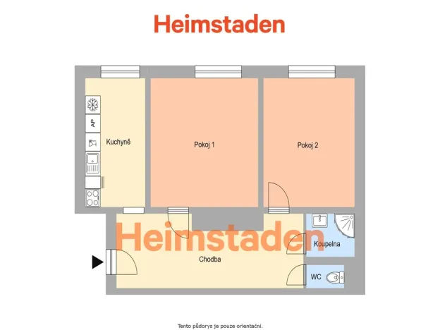 Pronájem bytu 2+1, Havířov - Město, Nerudova, 55 m2