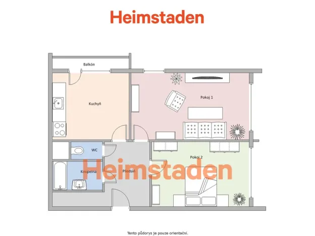 Pronájem bytu 2+1, Ostrava - Hrabůvka, Provaznická, 63 m2