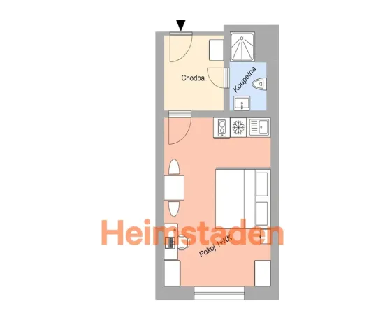 Pronájem bytu 1+kk, Plzeň - Jižní Předměstí, Magisterská, 27 m2