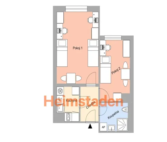 Pronájem bytu 2+1, Plzeň - Jižní Předměstí, Magisterská, 44 m2