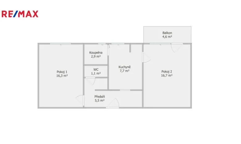 Pronájem bytu 2+1, Náměšť nad Oslavou, Husova, 50 m2