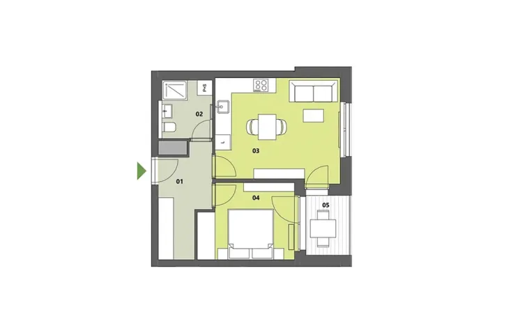 Pronájem bytu 2+kk, Praha - Strašnice, Na palouku, 50 m2