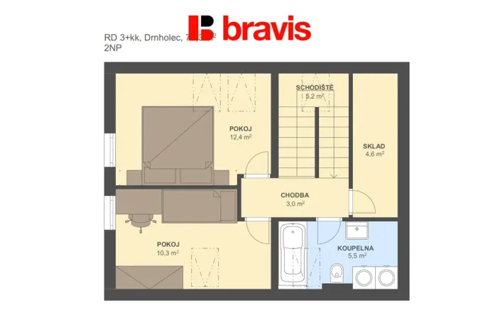 Prodej rodinného domu, Drnholec, Výsluní, 80 m2