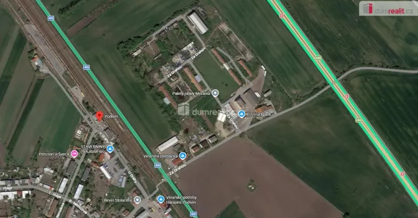 Prodej komerčního pozemku, Podivín, 1255 m2