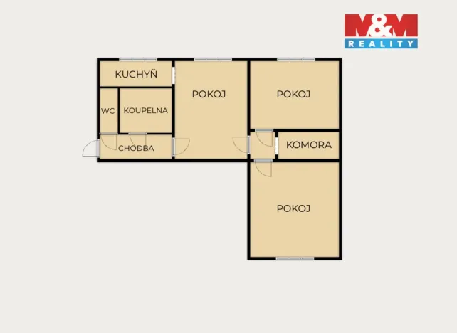 Prodej bytu 3+1, Ostrava - Hrabůvka, Tlapákova, 73 m2