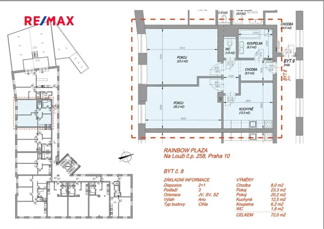 Pronájem bytu 2+1, Praha - Vršovice, Na louži, 72 m2
