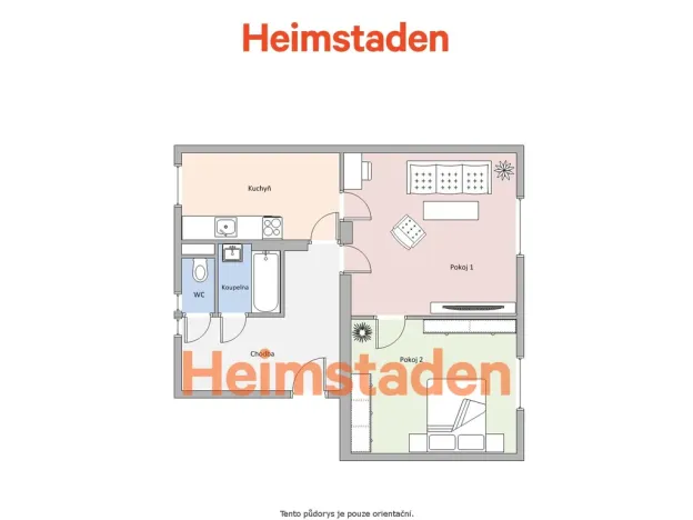 Pronájem bytu 2+1, Havířov - Město, U Stromovky, 57 m2