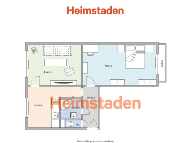 Pronájem bytu 2+1, Havířov - Město, Sukova, 53 m2