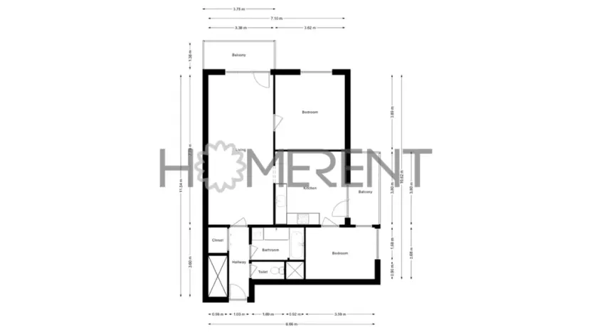 Pronájem bytu 3+1, Liberec - Liberec VI-Rochlice, Nádvorní, 83 m2