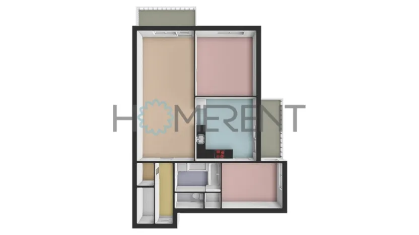 Pronájem bytu 3+1, Liberec - Liberec VI-Rochlice, Nádvorní, 83 m2