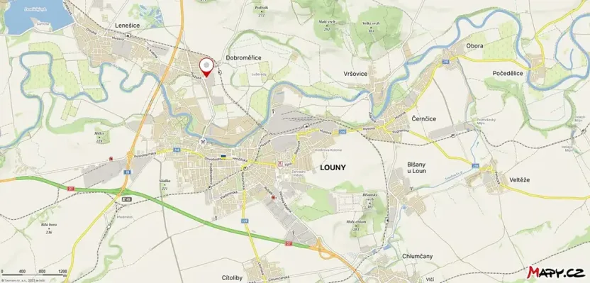 Dražba kanceláře, Dobroměřice, Nečišská, 1211 m2