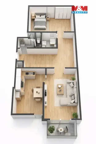 Prodej bytu 2+1, Praha - Břevnov, Patočkova, 56 m2