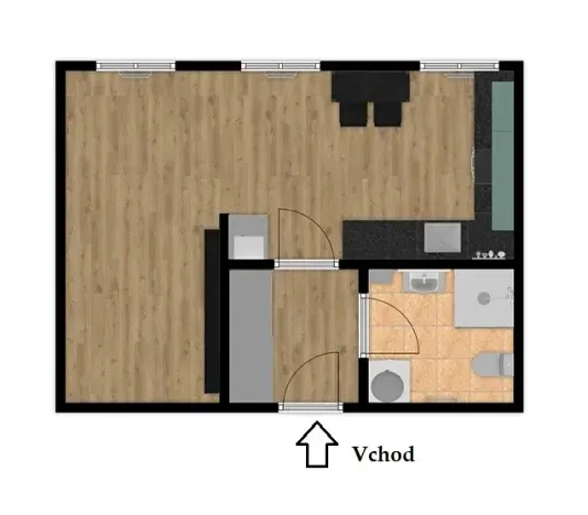 Pronájem bytu 1+kk, Brno, Tkalcovská, 32 m2