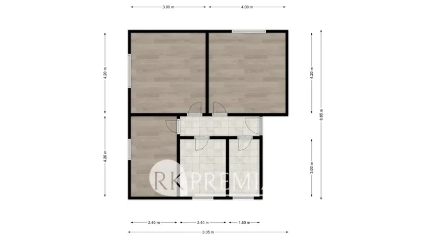 Prodej bytu 3+1, Měrunice, 69 m2