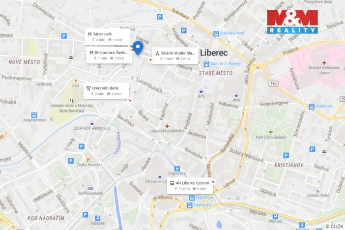 Pronájem obchodního prostoru, Liberec, Růžová, 25 m2