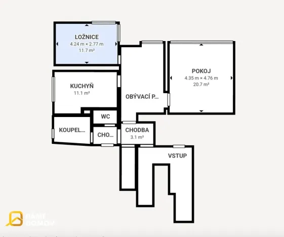 Pronájem bytu 3+1, Zlín, Kamenec, 83 m2