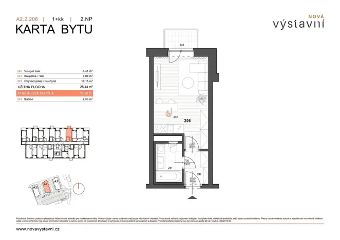 Prodej bytu 1+kk, Ostrava, Výstavní, 27 m2