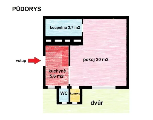 Prodej bytu 1+kk, Praha - Bubeneč, Národní obrany, 31 m2