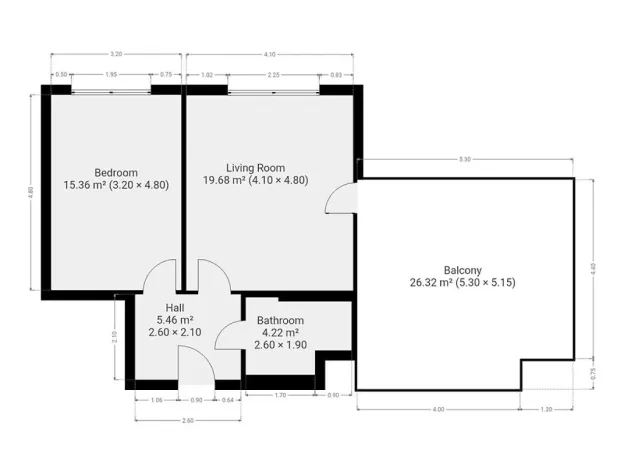 Pronájem bytu 2+kk, Praha - Hlubočepy, Fabiánové, 51 m2